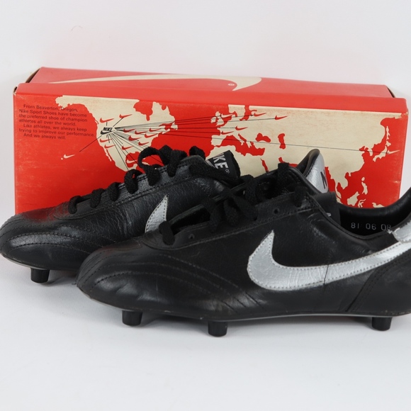 80s New Nike Mens Euro Match Soccer Shoes Black main image 8